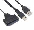 USB 2 to SATA 7+15 Pin 22Pin and USB 2 Adapter Cable For 2.5